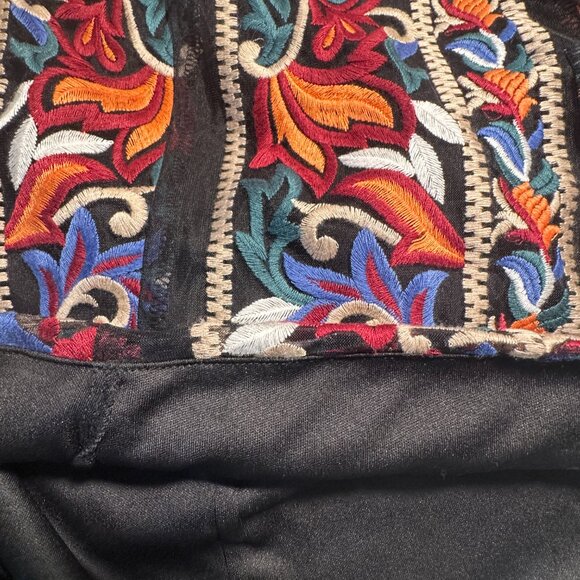 Beautiful Eva Franco Embroidered Corset Top Ruffled Shoulder Medium - Picture 7 of 7